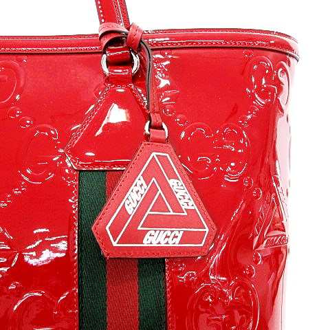 中古】グッチ GUCCI x PALACE 22AW 美品 トートバッグ エンボス型押し