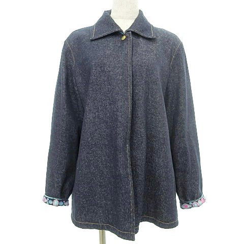 中古】レオナール FASION シルクデニム ジャケット アウター 袖裏