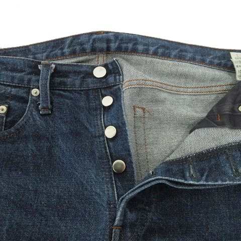 中古】ツキ TUKI TYPE1 INDIGO DENIM デニム パンツ テーパード ボタン