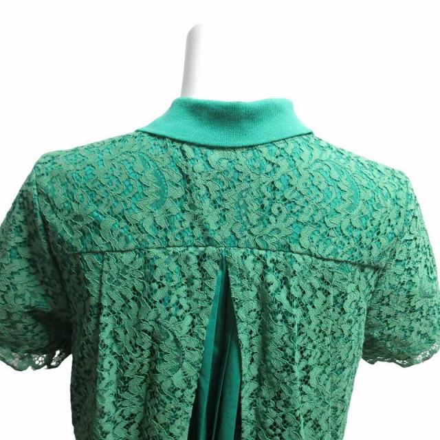 中古】ミュベール muveil シャツワンピース ひざ丈 レース 半袖 38 M