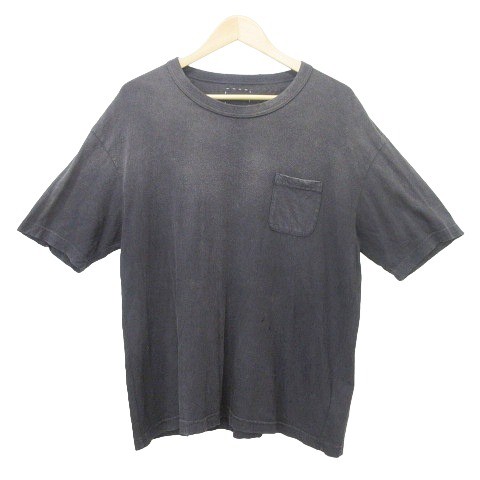 【中古】ビズビム VISVIM 24ss AMPLUS CRASH Tシャツ ダメージ加工 カットソー 半袖 0124105010016 2 ネイビーメンズ