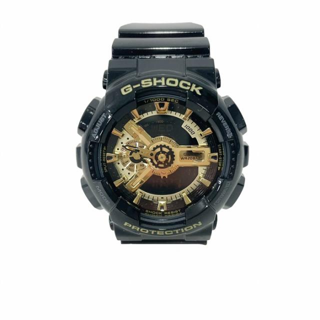 【中古】カシオジーショック G-SHOCK 美品 未使用 ga-110gb 腕時計 アナデジ 時計 クオーツ ウォッチ 黒の通販は