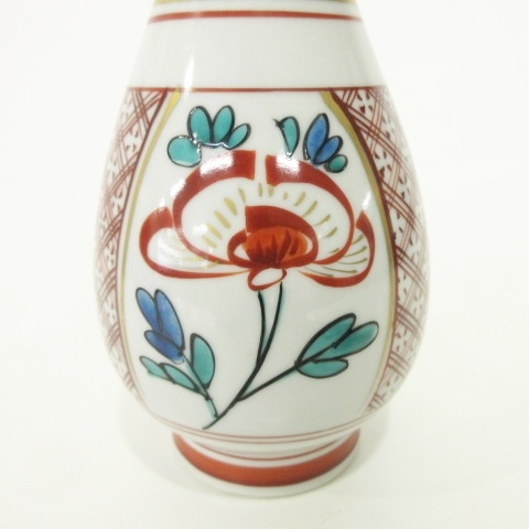 中古】九谷焼 赤絵 金彩 花柄 花瓶 骨董品 工芸品 その他の通販はau