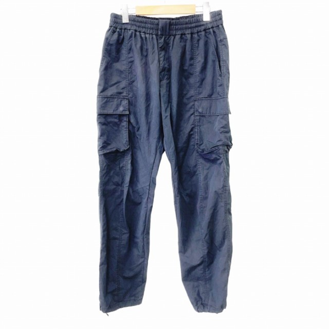 【中古】キスニューヨークシティ KITH NYC 美品 ナイロン ワークパンツ カーゴ ボトム Sサイズ 紺 濃紺 ネイビーの通販は