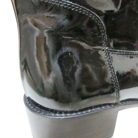 【中古】フェンディ FENDI ロング ブーツ エナメル 36.5 約23.5cm ダークブラウン IBO58 X レディースの通販は