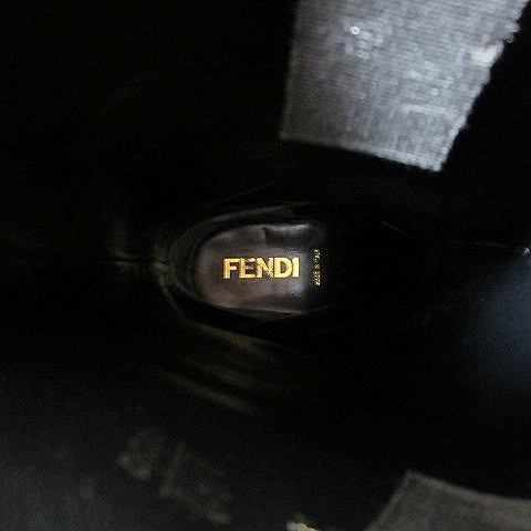 【中古】フェンディ FENDI ロング ブーツ エナメル 36.5 約23.5cm ダークブラウン IBO58 X レディースの通販は