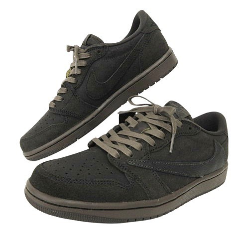【中古】未使用品 ナイキ × トラヴィススコット DM7866-202 Air Jordan 1 Low VELVET BROWN スニーカー US8 メンズの通販は