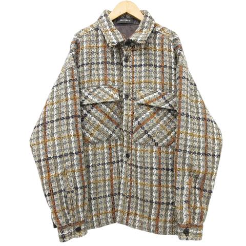 【中古】メルヴィンス mlvince 美品 コート ツイード アウター ポケット付き 長袖 厚手 L マルチカラー メンズの通販は