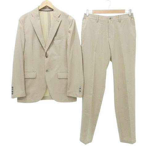 【中古】アバハウス RECENCY OF MINE カジュアル スーツ セットアップ クイックドライ シアサッカー 46 ベージュの通販は