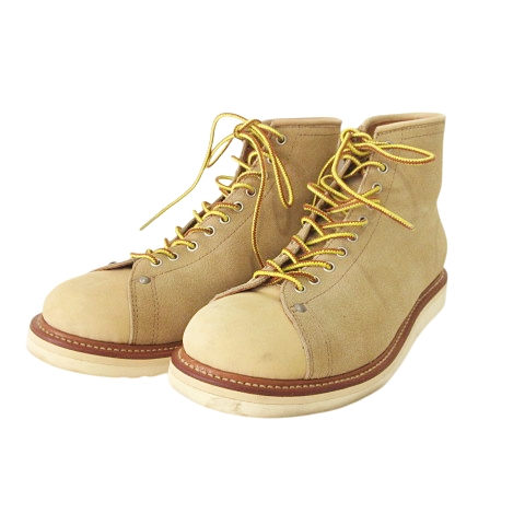 【中古】ネイバーフッド NEIGHBORHOOD 箱付 タグ有 17AW MONKEY/CL-BOOTS ブーツ 牛革 日本製 US8 26.0?p ベージュ