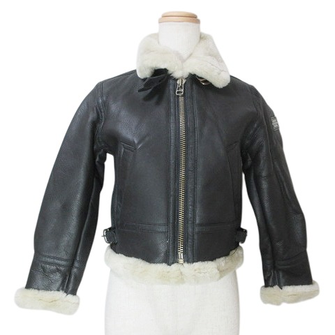 BOSS ボスジャン フライトジャケット レザー ボアフリース L BOSS ボスジャン フライトジャケット レザー ボアフリース L