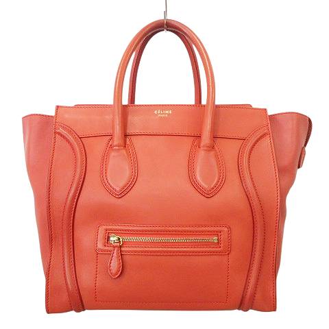 中古】セリーヌ CELINE ラゲージ ミニ トートバッグ レザー