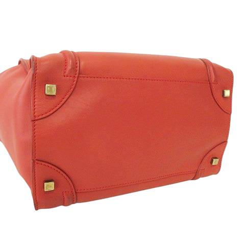 中古】セリーヌ CELINE ラゲージ ミニ トートバッグ レザー