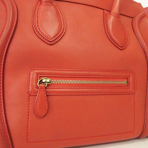 中古】セリーヌ CELINE ラゲージ ミニ トートバッグ レザー