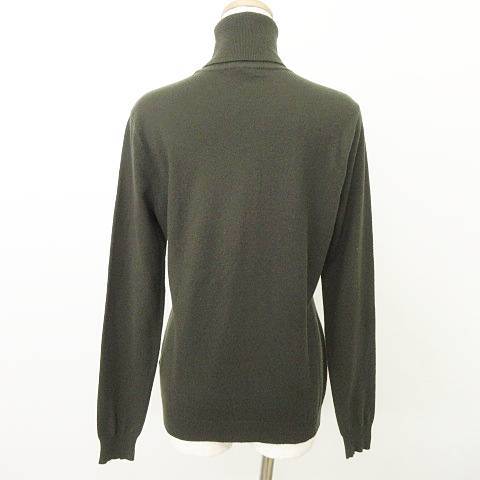 ラルフローレン 美品 ブラックレーベル カシミヤ100% タートル ニット カットソー 長袖 薄手 トップス 国内正規 L カーキ レディース 中古】ラルフローレン 美品 ブラックレーベル カシミヤ100