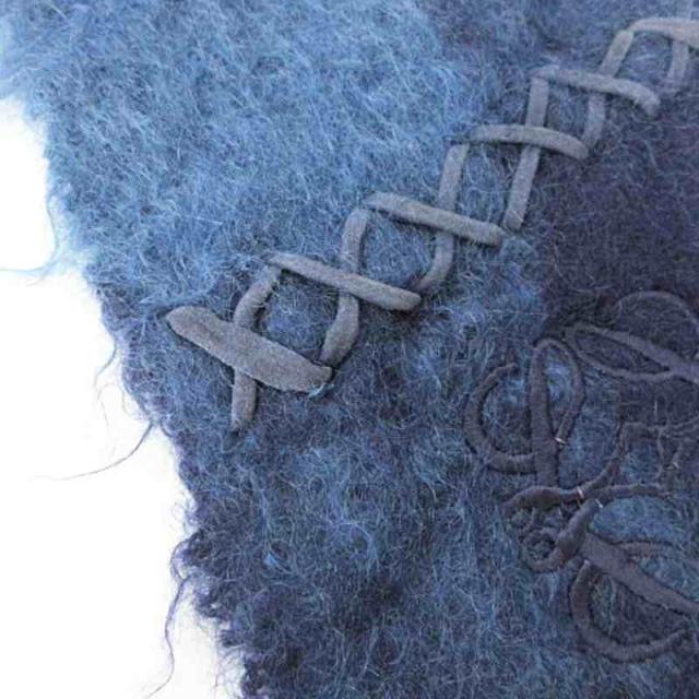 LOEWE ブルー マフラー モヘア フリンジ付き 【楽天市場】LOEWE ロエベ