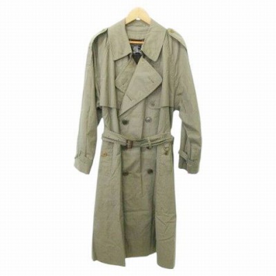 【中古】バーバリーズ Burberrys ヴィンテージ VINTAGE トレンチコート アウター 裏チェック カーキ ■GY09 メンズ