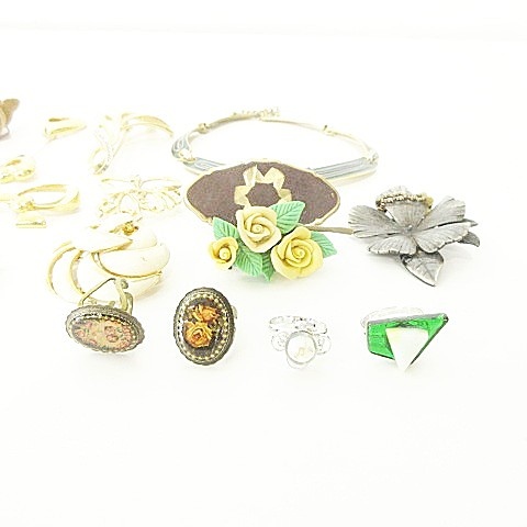 中古】ヴィンテージ VINTAGE オールド ブローチ アクセサリー セット