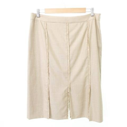 中古】未使用品 エスカーダ タグ付き スカート スーツ フリンジ