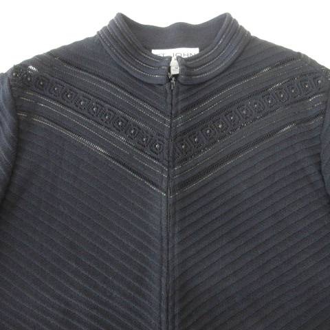【中古】セントジョン 美品 スーツ アンサンブル ニット 無地 ジップアップ 薄手 USA製 14 約Lサイズ 黒 レディース 中古】セントジョン 美品 スーツ アンサンブル ニット 無地 ジップ