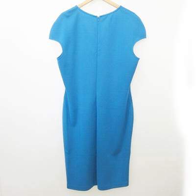 中古】未使用品 セントジョン ST.JOHN ノースリーブ ワンピース 膝丈