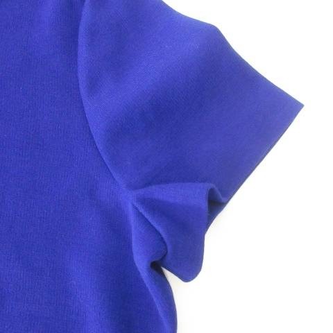 【中古】未使用品 セントジョン タグ付き ワンピース ひざ丈 ウール混 半袖 薄手 USA製 16 約XLサイズ 青 レディース_3