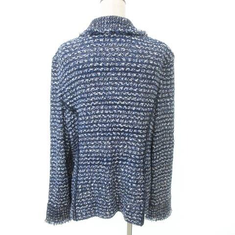 中古】セントジョン ST.JOHN 美品 ジャケット ツイード 肩パッド  