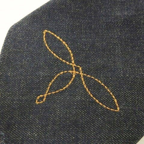 【極美品✨】ダブルアールエル ネクタイ インディゴ デニム 刺繍 希少品 最高級 極美品✨】ダブルアールエル ネクタイ インディゴ デニム 刺繍 希少品