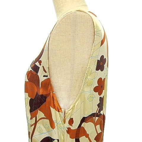 【中古】未使用品 サルヴァトーレフェラガモ タグ付き シルク ガンチーニフラワー ワンピース ロング 花柄 総柄 中古】未使用品 サルヴァトーレフェラガモ タグ付き シルク ガンチーニ