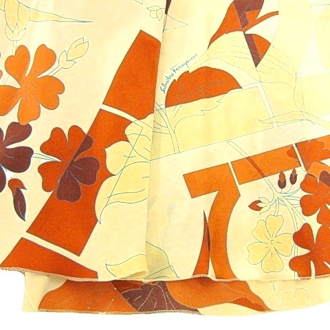 中古】未使用品 サルヴァトーレフェラガモ タグ付き シルク ガンチーニ