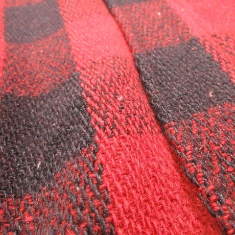 【中古】ヴィンテージ VINTAGE 40s バックスケイン ジョー ジャケット チェック ジップアップ 厚手 約XL 赤 メンズ 中古】ヴィンテージ VINTAGE 40s バックスケイン ジョー ジャケット