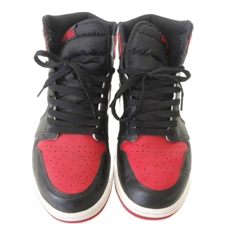 【中古】ナイキ NIKE Air Jordan 1 Retro High OG "Bred Toe" 555088-610 スニーカー 27.5cm ブレッド 赤黒 メンズ