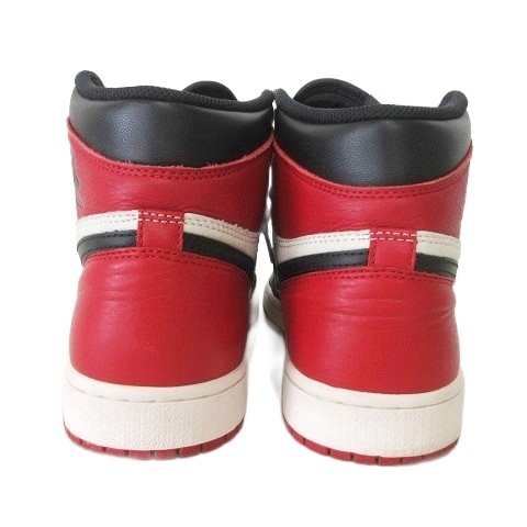 【中古】ナイキ NIKE Air Jordan 1 Retro High OG "Bred Toe" 555088-610 スニーカー 27.5cm ブレッド 赤黒 メンズ