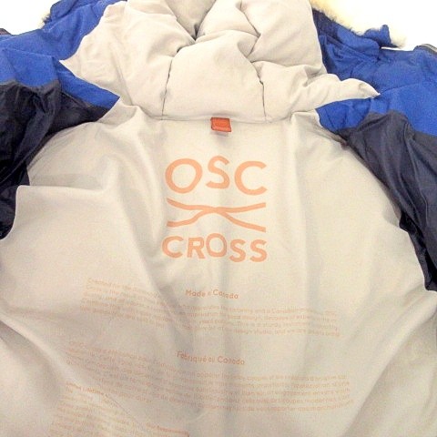 【中古】OSC CROSS ダウンジャケット フード ファー L 青 ブルー カナダ A1029 メンズ_6