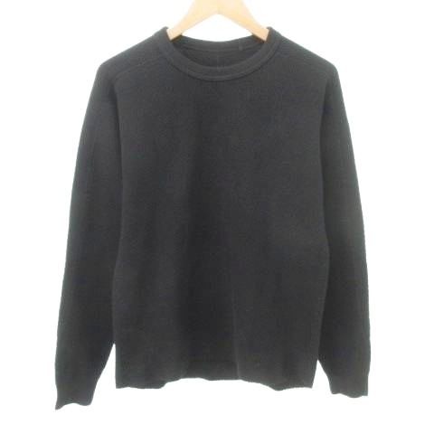 【中古】Indian Hill インディアンヒル サーマル Tシャツ 長袖 無地 クルーネック 薄手 38 Sサイズ 黒 メンズ