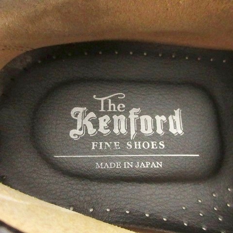 【中古】ケンフォード KENFORD ペイズリー エンボス ローファー レザー 26.5cm 黒 ネイビー