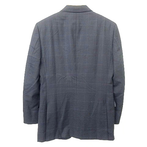 【中古】バーバリーブラックレーベル Super100s グラフチェック スーツ セットアップ 90-74-165 36R ダークブラウン_2