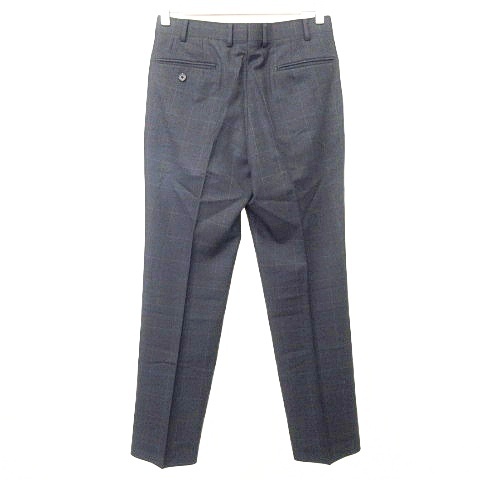 【中古】バーバリーブラックレーベル Super100s グラフチェック スーツ セットアップ 90-74-165 36R ダークブラウン_4