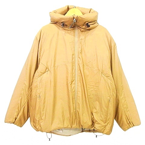 【中古】SANDWARTERR 美品 ORGANIZED HOODED PUFF BLOUSON フーデッド パフ ブルゾン ジャケット 1 S相当 ベージュ