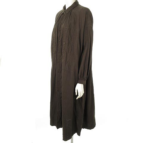 中古 ネストローブ Nest Robe 高密度リネン 天然染め スモックワンピース 前開き ブラウン F 1256 19awの通販はau Pay マーケット ブランド古着のベクトル