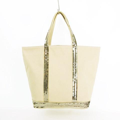 中古 ヴァネッサブリューノ Vanessa Bruno Le Cabas キャンバス スパンコールハンドル トートバッグ フランス製の通販はau Pay マーケット ブランド古着のベクトル