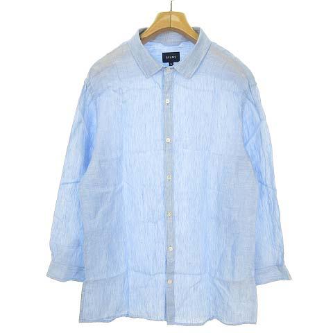 中古 ビームス Beams リネン シャツ トップス 麻100 七分袖 Xl ブルー メンズの通販はau Pay マーケット ブランド古着のベクトル