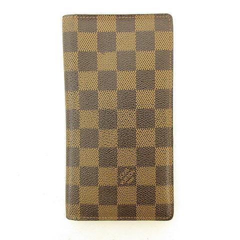 特価 Louis 中古 ルイヴィトン Vuitton 2つ折り財布 札入れ N61823 ポルト バルール カルトクレディ ダミエ 長財布 Sutevalle Org