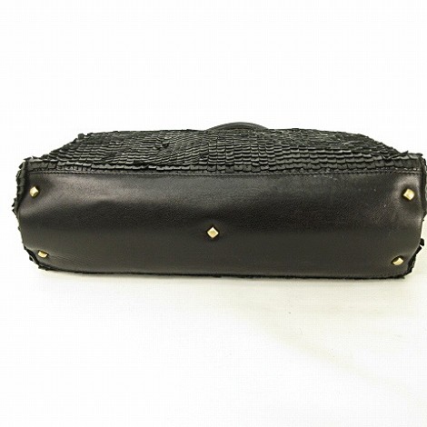 中古】ボッテガヴェネタ BOTTEGA VENETA 茶タグ ハンドバッグ レザー