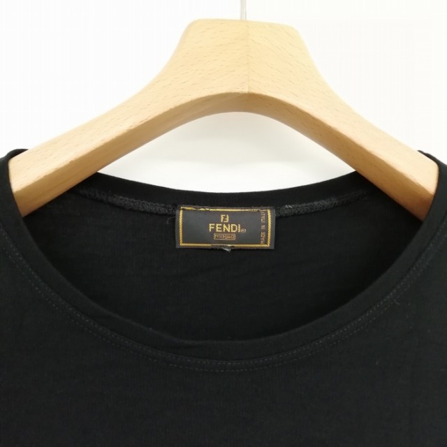 中古】フェンディ FENDI maglia パイル 刺繍 ロゴ ロングスリーブ