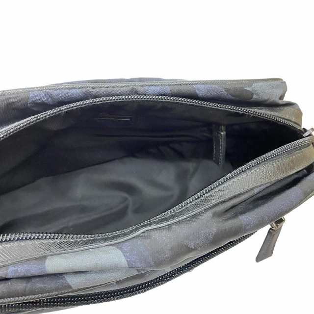 中古】プラダ PRADA 2NA819 ハンドル付ポーチ セカンドバッグ 三角 