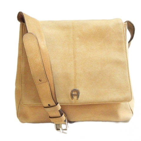 中古】アイグナー AIGNER Munich ヌバックレザー ショルダーバッグ 