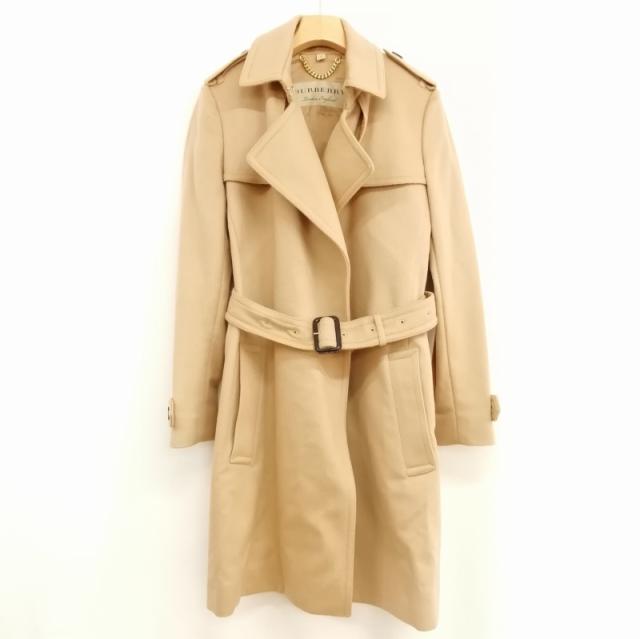 美品 M バーバリー カシミヤ ウール ロング ガウン コート 赤 ホースロゴ 美品 M バーバリー カシミヤ ウール ロング ガウン コート 赤