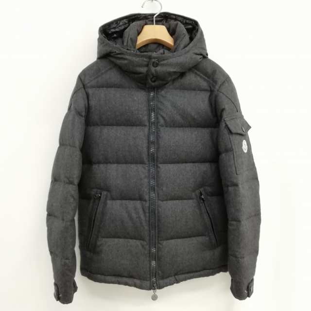 【中古】モンクレール MONCLER MONTGENEVRE モンジュネーブル ウール ダウンジャケット ダウンパーカー 0 チャコール