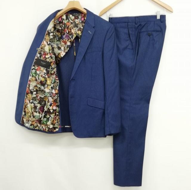 【中古】ポールスミス PAUL SMITH The Byard ロロピアーナ FOURSEASONS スーツ セットアップ 宝石裏地 L ネイビー